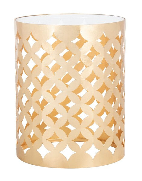 Safavieh Cairo Round Gold Leaf End Tables | End Tables | Modishstore - 5