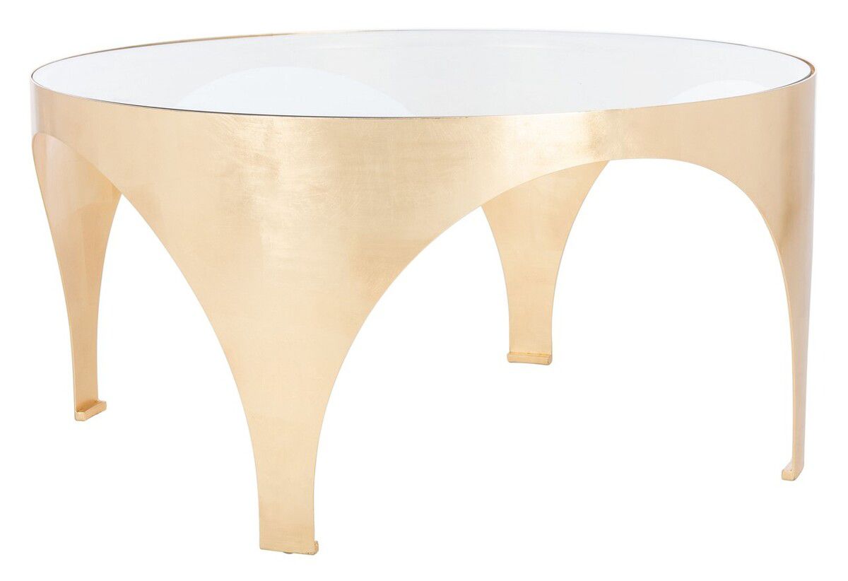 Safavieh Lillia Gold Leaf Coffee Table - Gold | Coffee Tables | Modishstore - 3