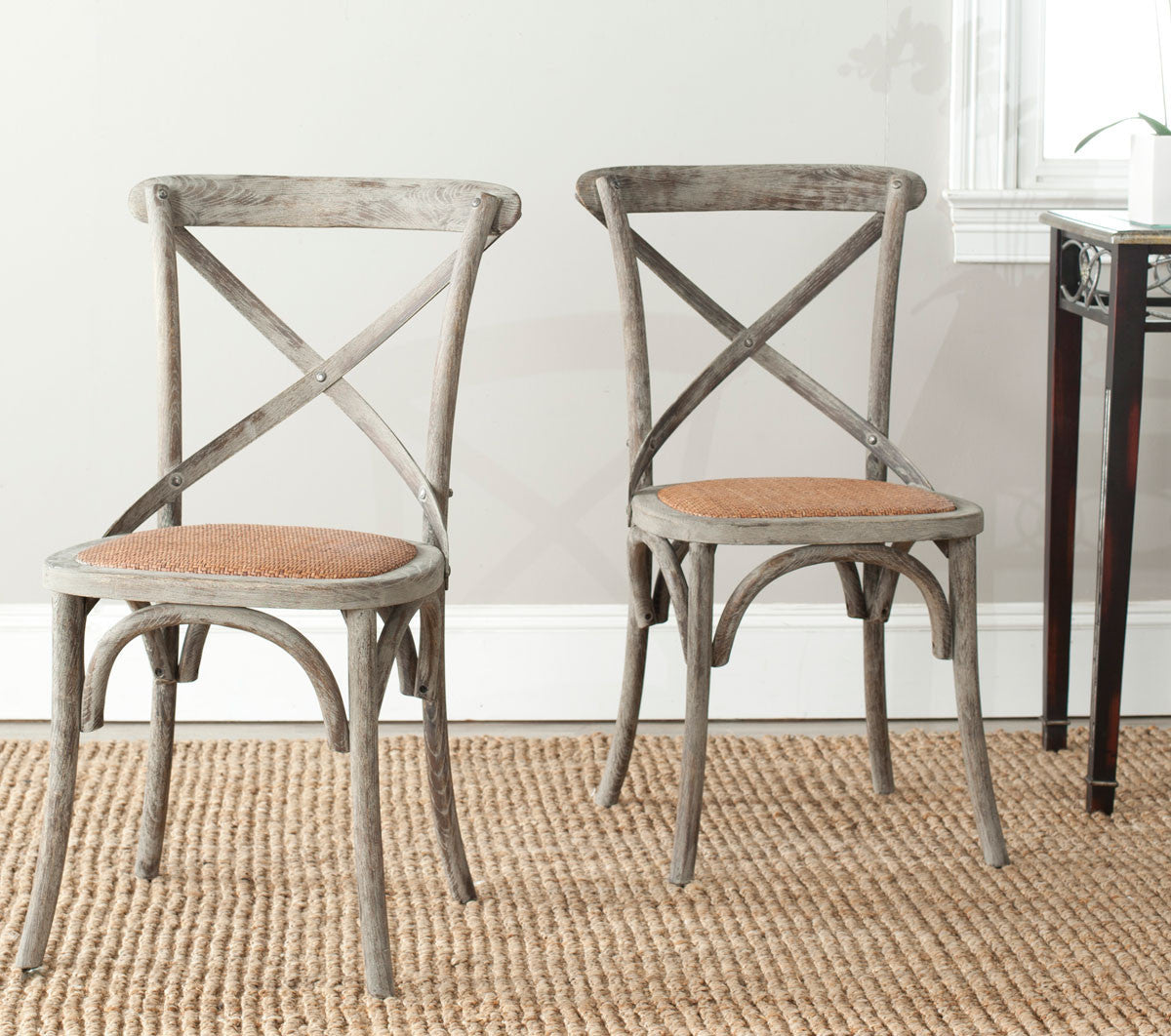 Safavieh Franklin X Back Farmhouse Chair - Set Of 2 | Dining Chairs | Modishstore - 1