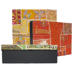 Gold Leaf Design Group Sari Art Boxes