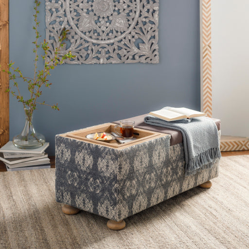 Surya Storage Ottoman - AUO-001 | Ottomans | Modishstore