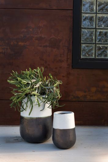 Avalon Two Tone Stoneware Pot By Accent Decor-2 Sizes | Planters, Troughs & Cachepots | Modishstore - 3