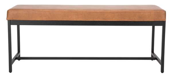 Safavieh Chase Faux Leather Bench - Brown Pu | Benches | Modishstore - 2