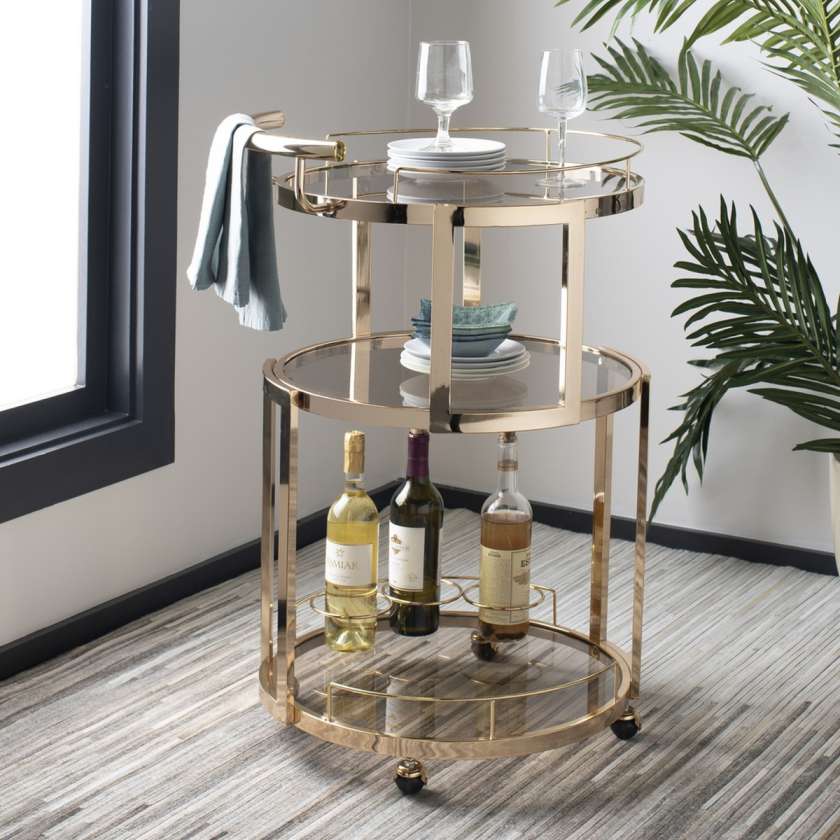 Cheap bar cart with wine rack hot sale