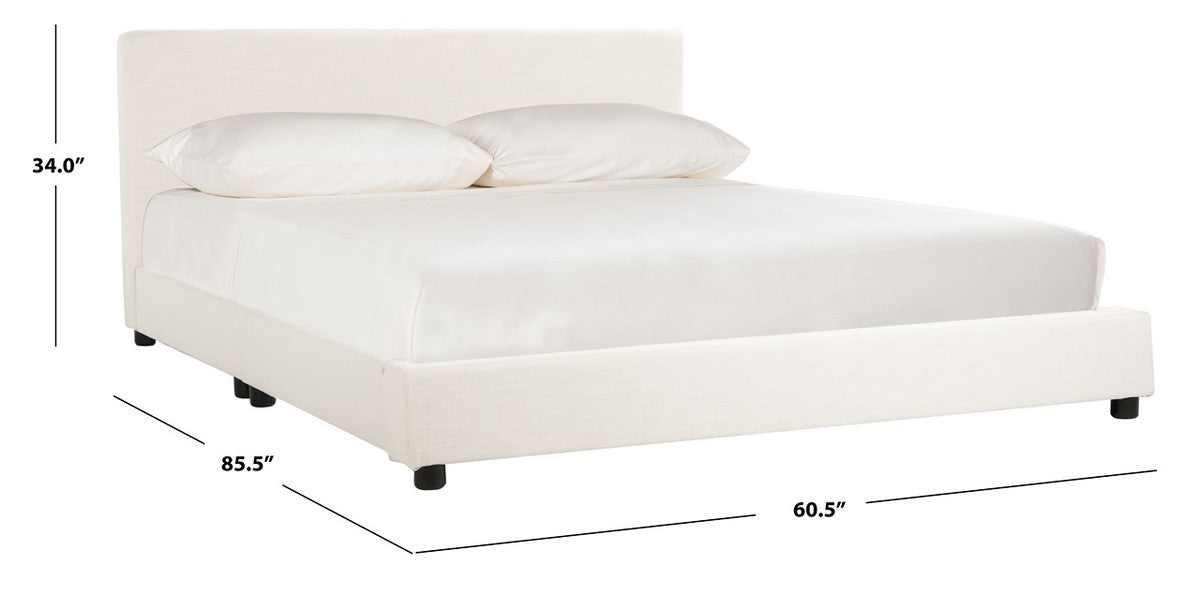 Safavieh Carter Bed Queen Size - Light Beige | Beds | Modishstore - 3