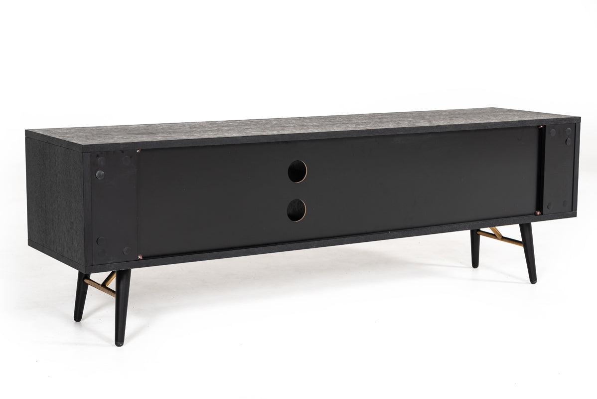 Modrest Billy Modern Black Oak & Gold TV Stand | TV Stands | Modishstore - 3