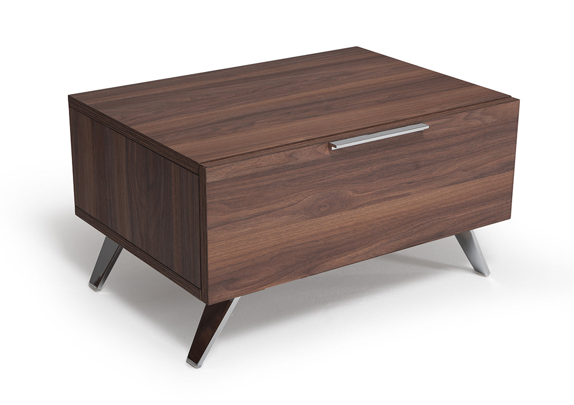 Nova Domus Brooklyn Italian Modern Walnut Nightstand | Nightstands | Modishstore - 2