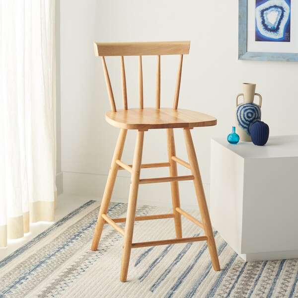 Safavieh Tally Wood Counter Stool - Natural | Counter Stools | Modishstore