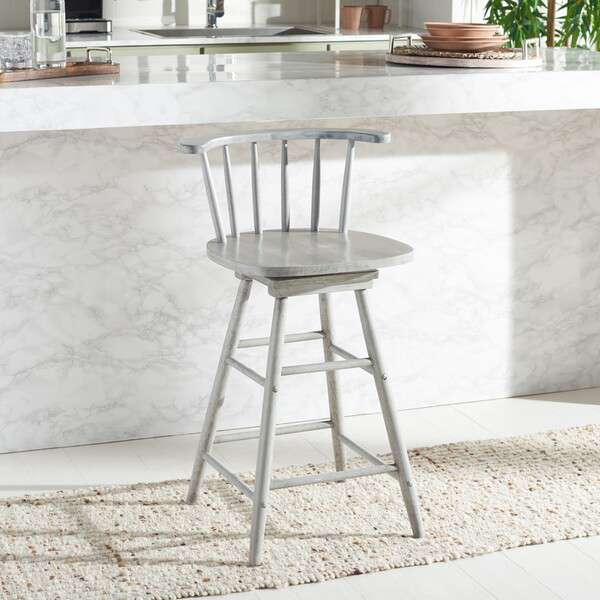 Safavieh Ray Swivel Counter Stool - Gray | Counter Stools | Modishstore