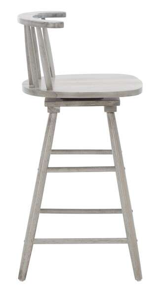 Safavieh Ray Swivel Counter Stool - Gray | Counter Stools | Modishstore - 3