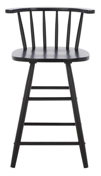 Safavieh Jay Wood Counter Stool - Black | Counter Stools | Modishstore - 2