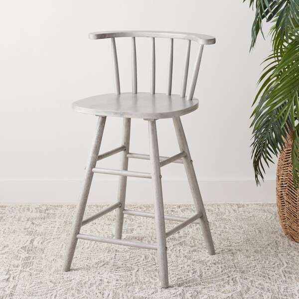 Safavieh Jay Wood Counter Stool - Gray | Counter Stools | Modishstore