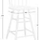 Safavieh Jay Wood Counter Stool - White | Counter Stools | Modishstore - 4