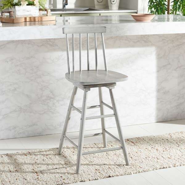 Safavieh Quai Swivel Counter Stool - Gray | Counter Stools | Modishstore