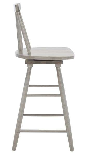 Safavieh Quai Swivel Counter Stool - Gray | Counter Stools | Modishstore - 3