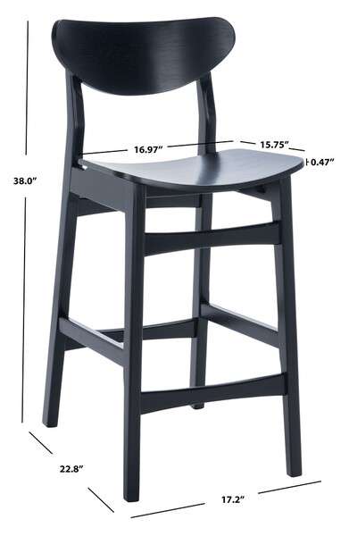 Safavieh Thaxton Counter Stool - Black | Counter Stools | Modishstore - 4