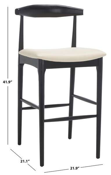 Safavieh Lionel Retro Bar Stool - Black | Bar Stools | Modishstore - 3