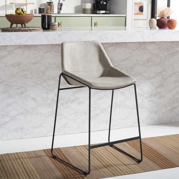 Safavieh Alexis Mid Century Counter Stool - Stone | Counter Stools | Modishstore