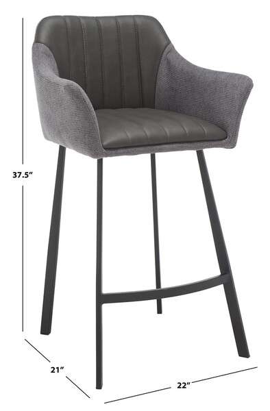 Safavieh Rodi Counter Stool - Gray | Counter Stools | Modishstore - 4