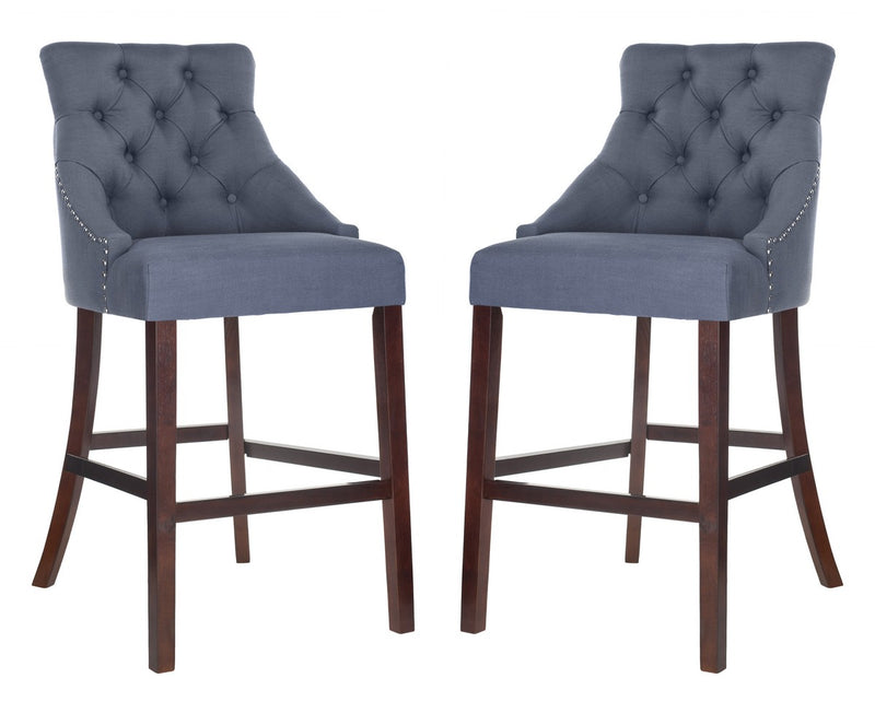 Safavieh Eleni Tufted Wing Back Bar Stool | Bar Stools | Modishstore - 3