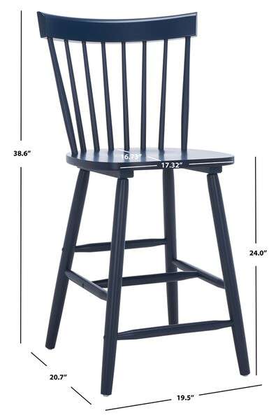 Safavieh Providence Counter Stool Set Of 2 - Navy | Counter Stools | Modishstore - 4