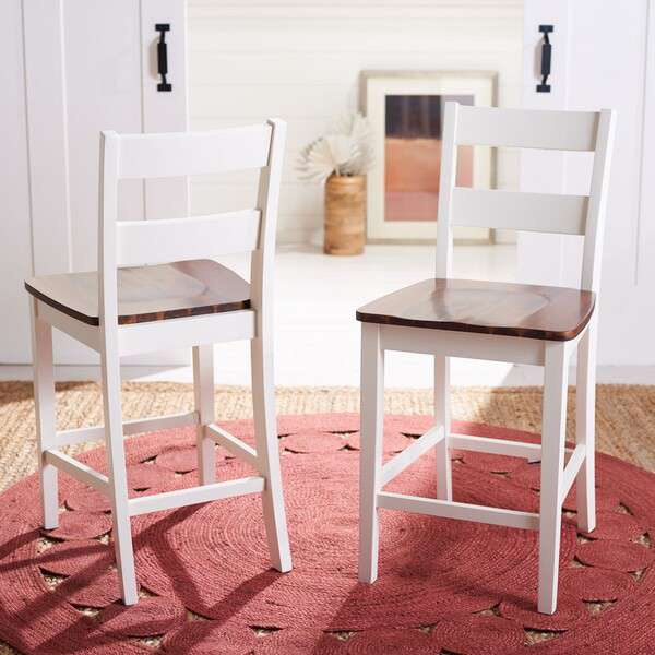 Safavieh Yuri Counter Stool Set Of 2 - White | Counter Stools | Modishstore - 4