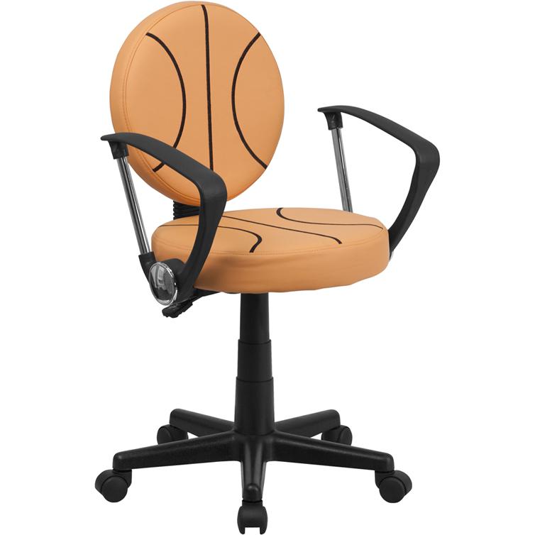 Basketball Swivel Task Office Chair With Arms By Flash Furniture | Office Chairs | Modishstore - 1