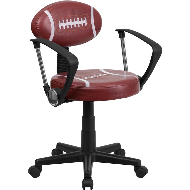 Football Swivel Task Office Chair With Arms By Flash Furniture | Office Chairs | Modishstore - 1