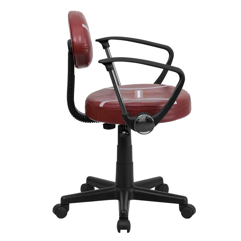 Football Swivel Task Office Chair With Arms By Flash Furniture | Office Chairs | Modishstore - 2