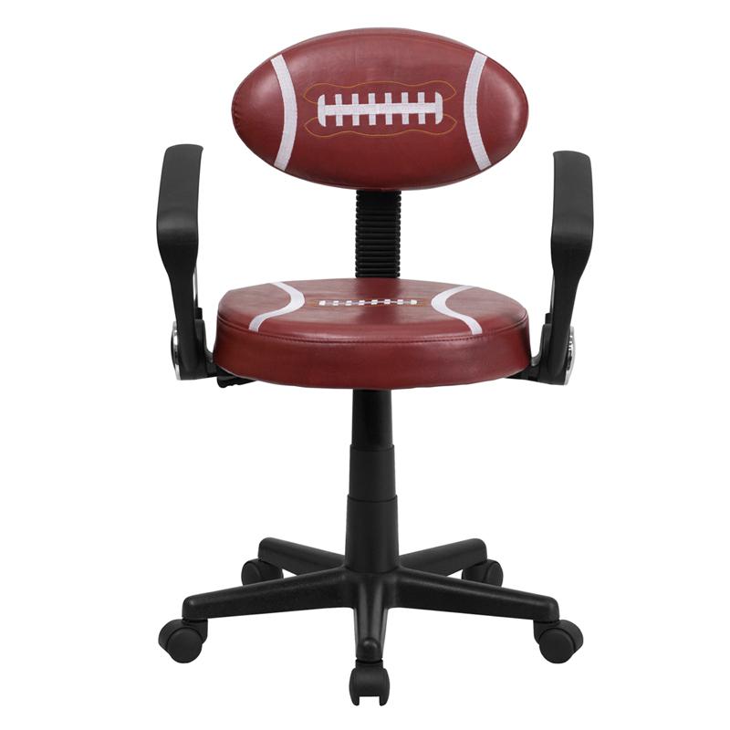 Football Swivel Task Office Chair With Arms By Flash Furniture | Office Chairs | Modishstore - 4