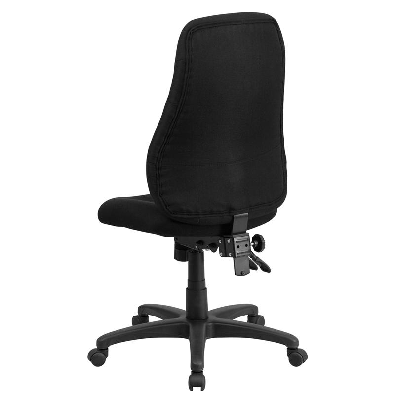 High Back Black Fabric Multifunction Swivel Ergonomic Task Office Chair By Flash Furniture | Office Chairs | Modishstore - 3