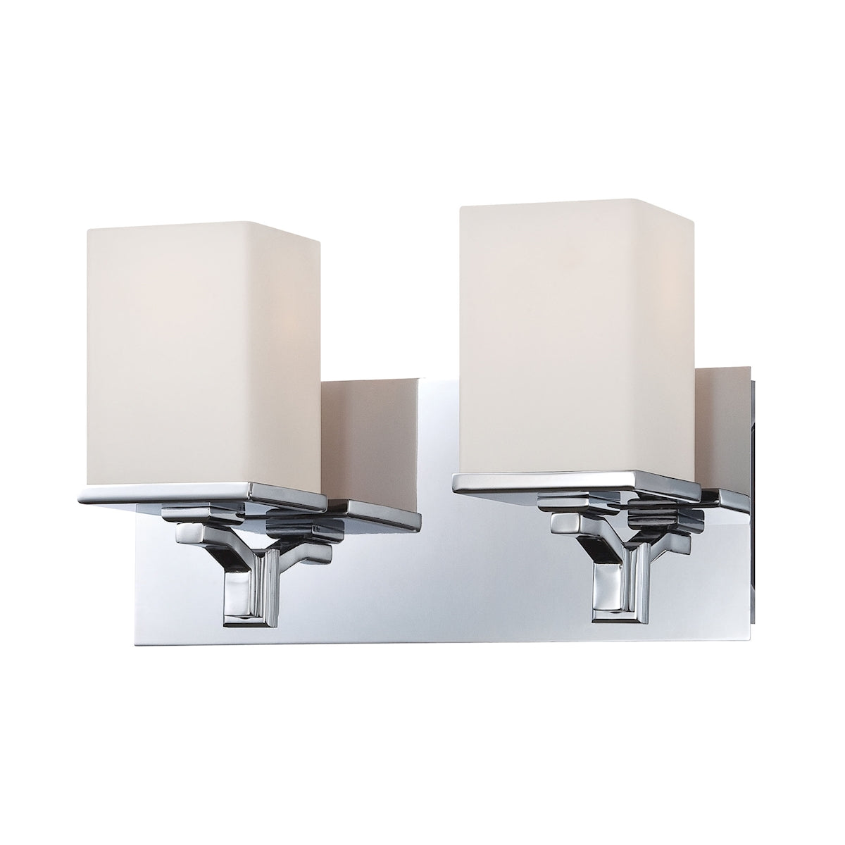 Ramp 2-Light Vanity Lamp in Chrome with White Opal Glass ELK Lighting | Vanity Light | Modishstore