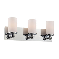 Adam 3-Light Vanity Lamp in Chrome with White Opal Glass ELK Lighting