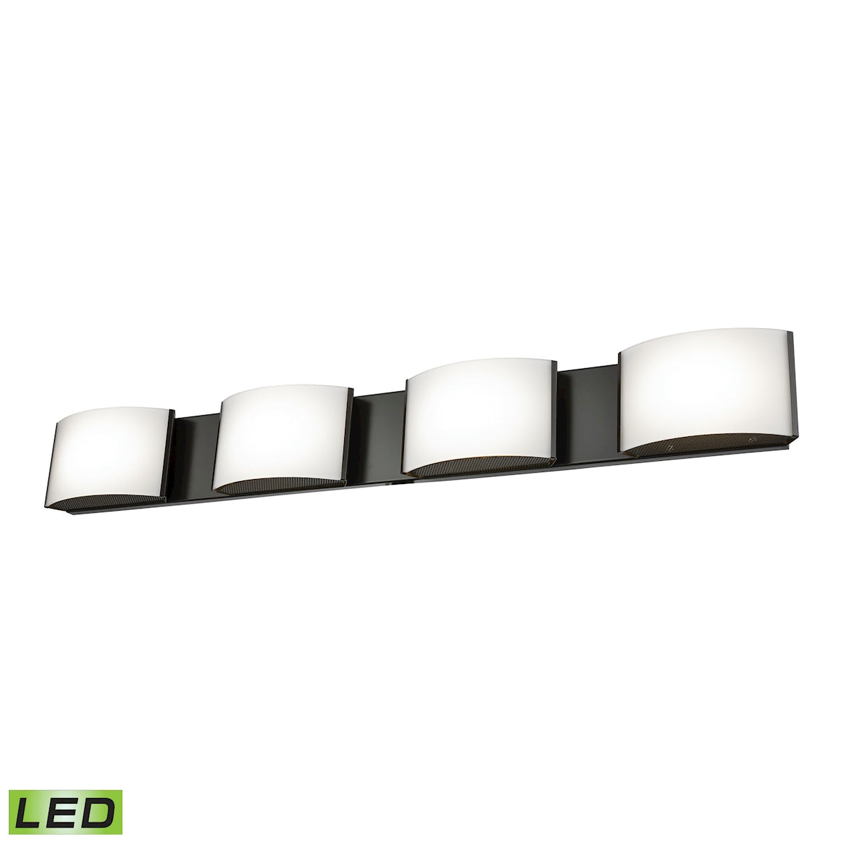 Pandora 4-Light Vanity Sconce in Oiled Bronze with Opal Glass - Integrated LED ELK Lighting | Sconces | Modishstore