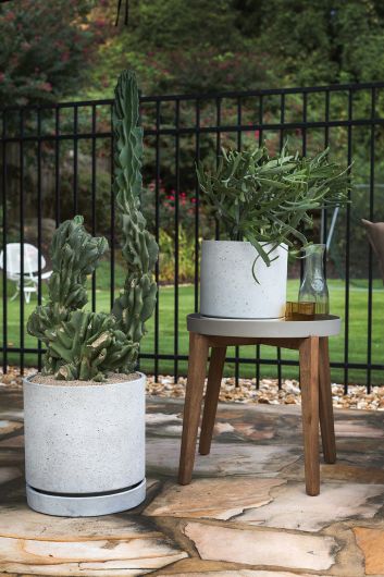 Callahan Terrazo Pot with Cachepot By Accent Decor | Outdoor Planters, Troughs & Cachepots | Modishstore - 3