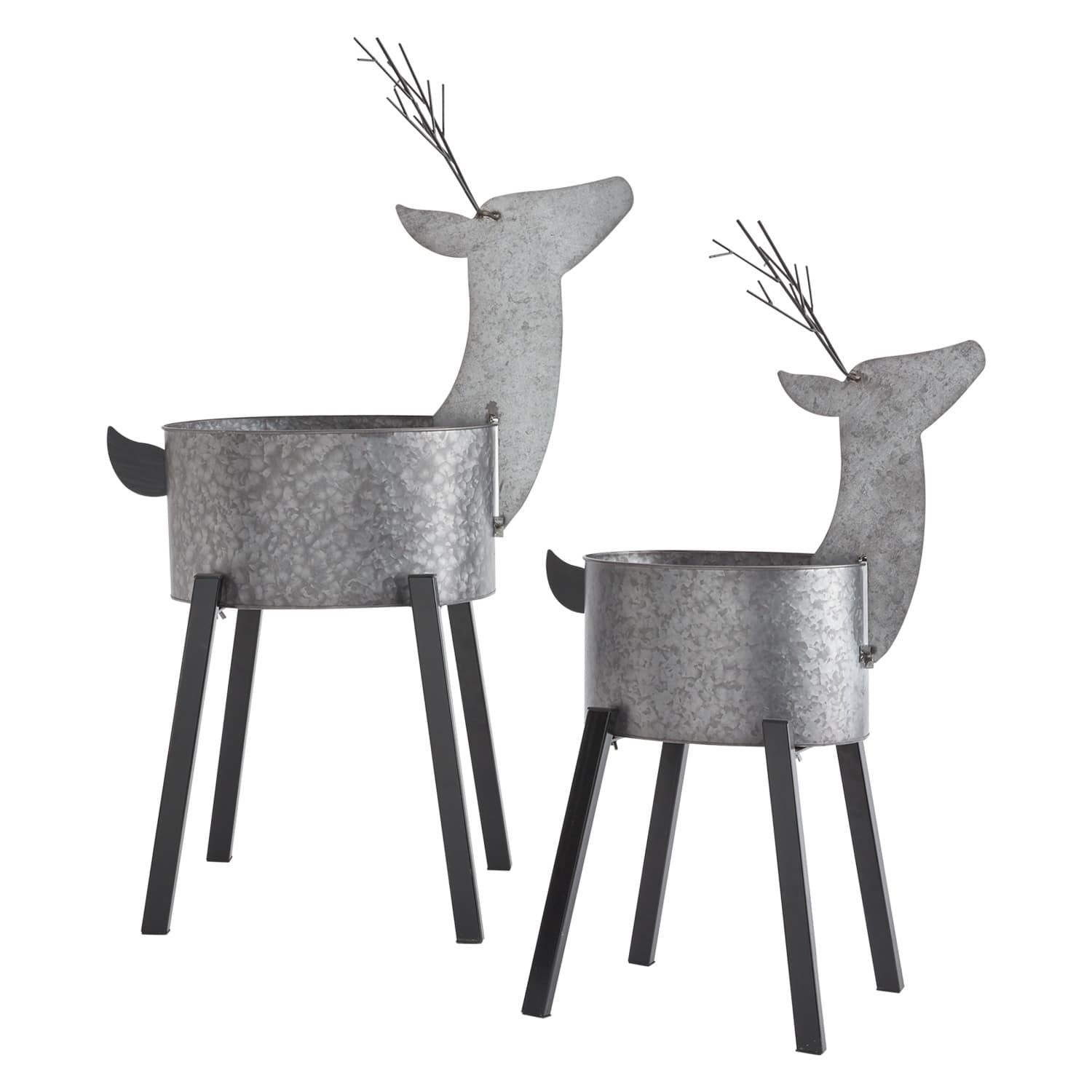 Caribou Deer Shaped Plant Stand Set of 2 by Accent Decor | Planters, Troughs & Cachepots | Modishstore - 7