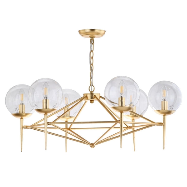 Safavieh Greyor Chandelier - Gold | Chandeliers | Modishstore - 2