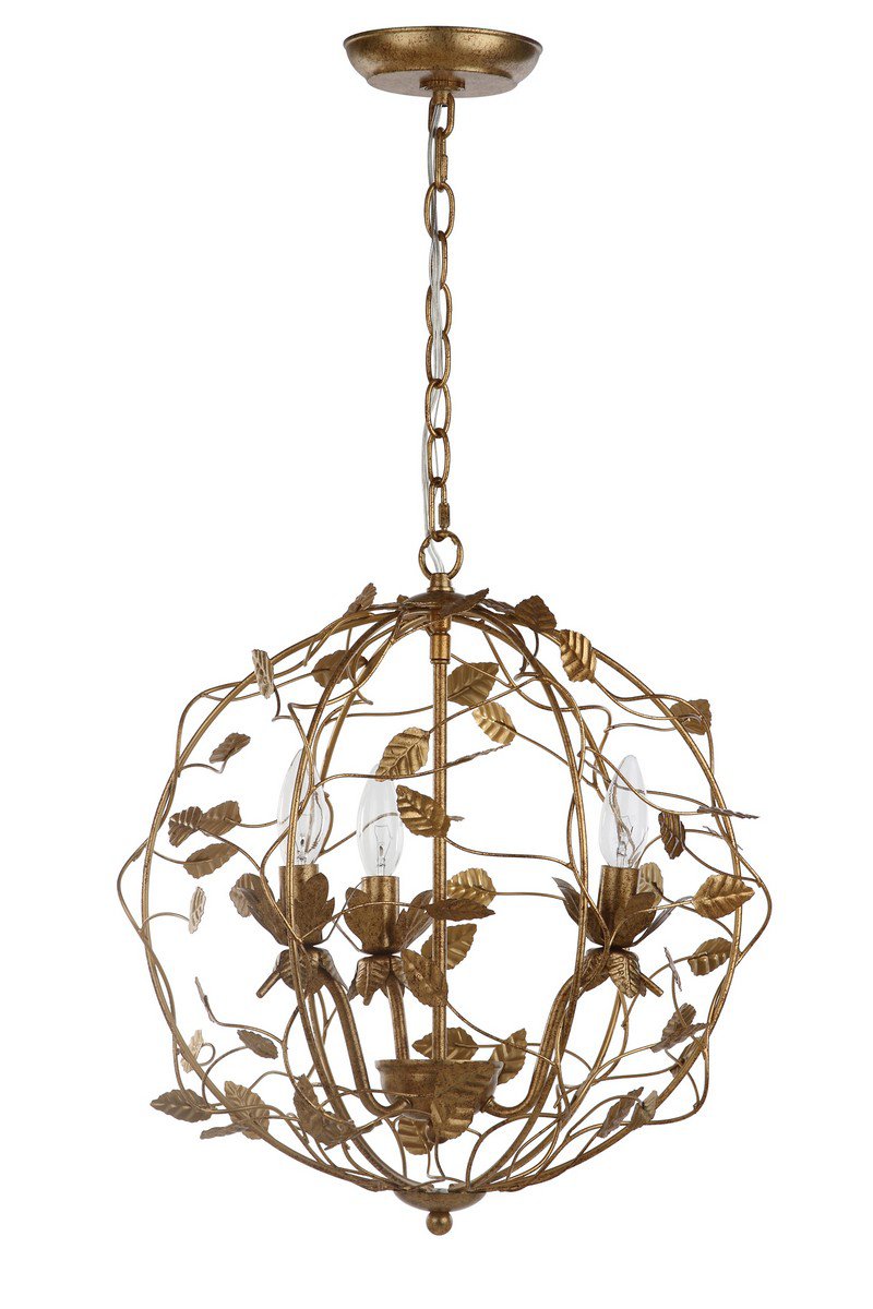 Safavieh Austen Cage Chandelier - Gold Leaf | Chandeliers | Modishstore - 2