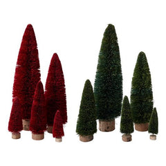 Christmas Bottle Brush Tree Set Of 4 By Accent Decor