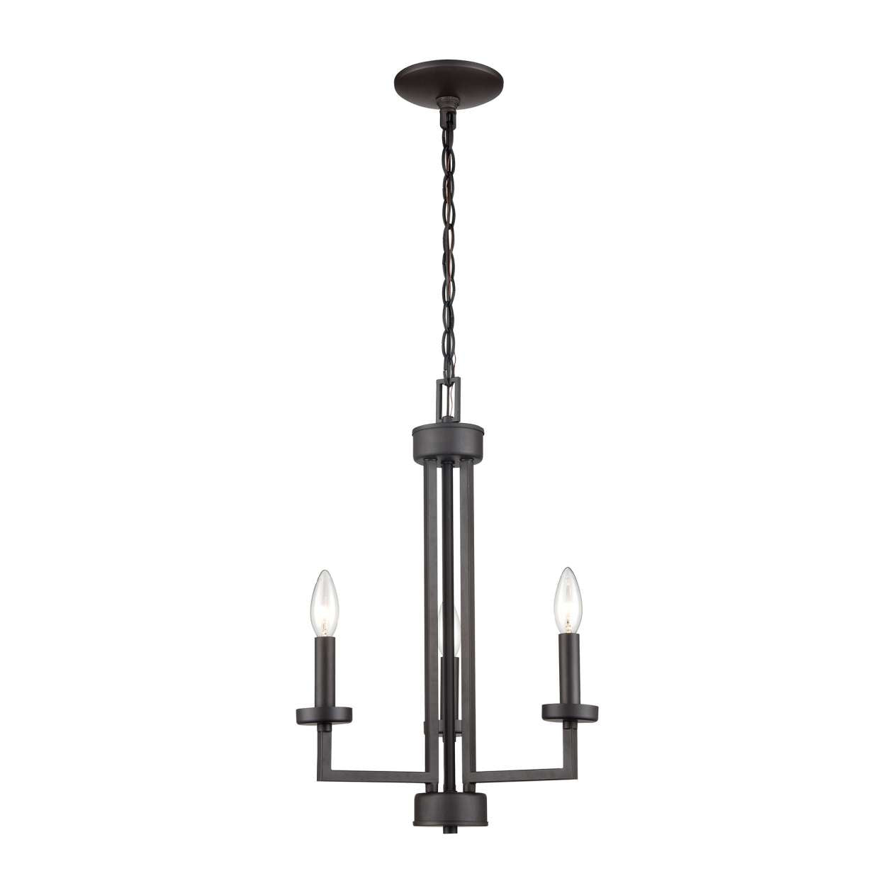 West End 3-Light Chandelier in Oil Rubbed Bronze | Chandeliers | Modishstore