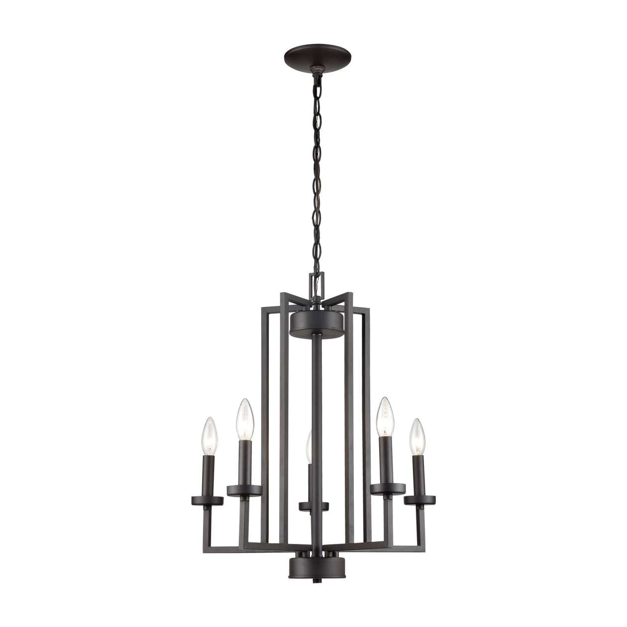 West End 6-Light Chandelier in Oil Rubbed Bronze | Chandeliers | Modishstore