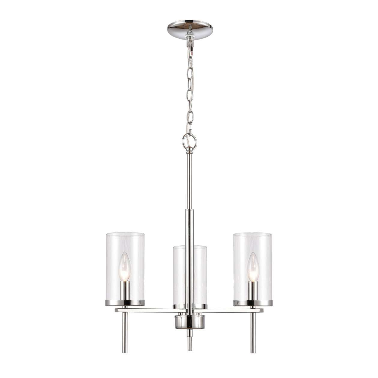 3 Light Chandelier in Chrome | Chandeliers | Modishstore