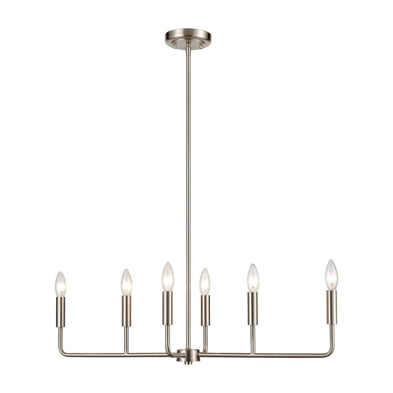 6 Light Medium Chandelier in BN | Chandeliers | Modishstore