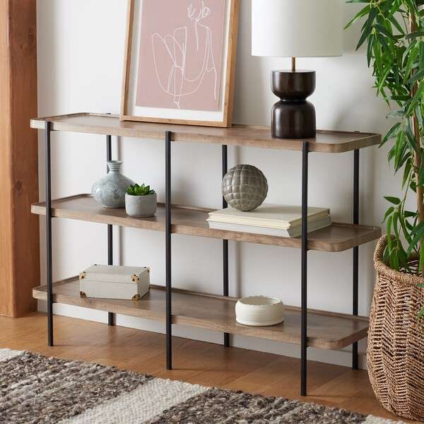 Safavieh Atwell 2 Shelf Console Table - Oak | Console Tables | Modishstore - 4