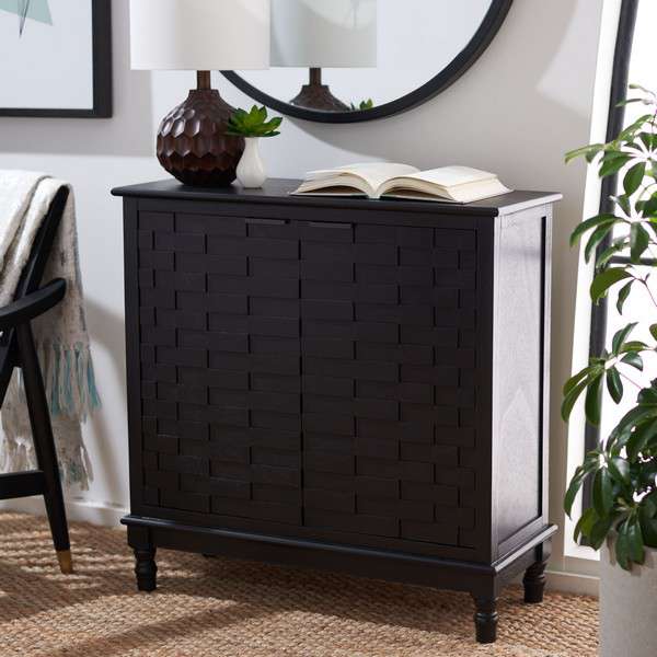 Safavieh Malcolm 2 Door Sideboard - Black | Console Tables | Modishstore - 4