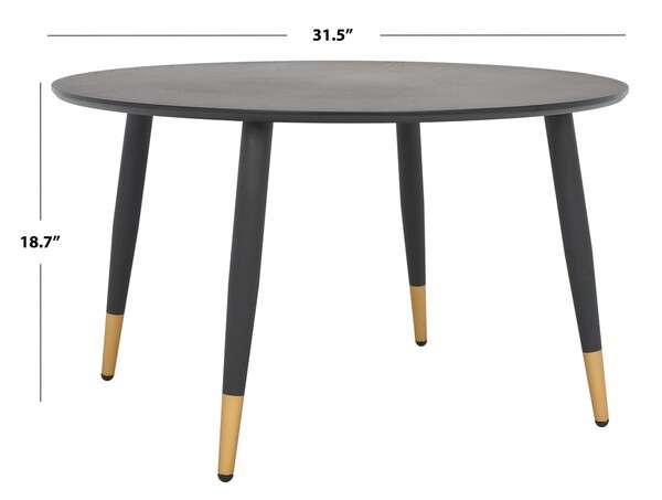 Safavieh Beck Round Coffee Table - Black | Coffee Tables | Modishstore - 3