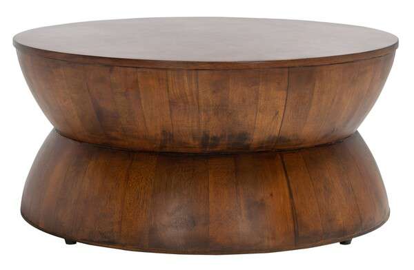 Safavieh Alecto Round Coffee Table - Brown | Coffee Tables | Modishstore