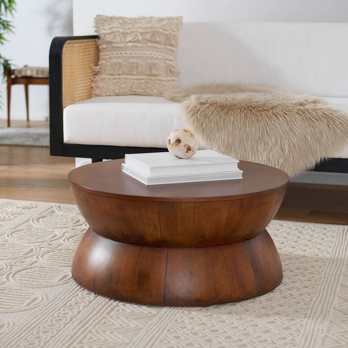 Safavieh Alecto Round Coffee Table - Brown | Coffee Tables | Modishstore - 4