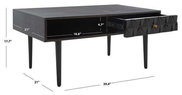 Safavieh Lexington Coffee Table - Black | Coffee Tables | Modishstore - 4