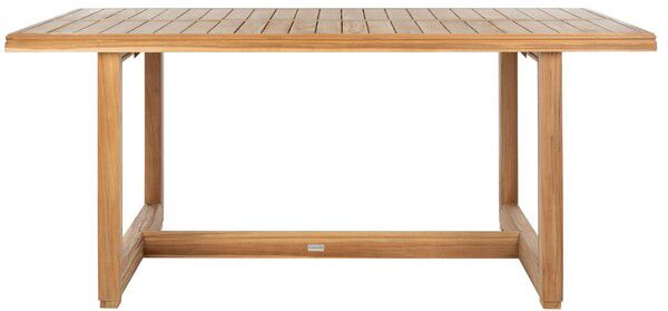 Safavieh Montford Teak Dining Table - Natural | Outdoor Tables | Modishstore - 2